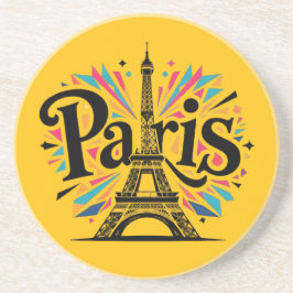 City of Lights: Bold Paris Typography Art Underlägg