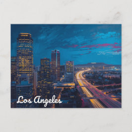 City of Lights – Los Angeles Skyline Vykort