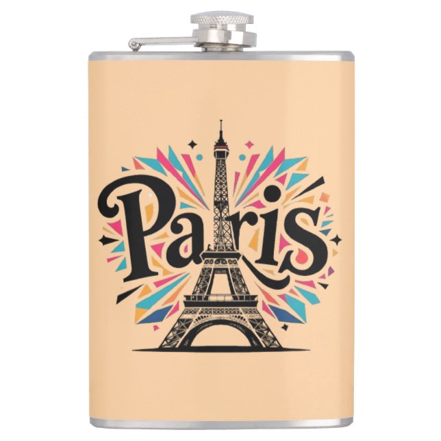 City of Ljus: Bold Paris Typography Art Fickplunta (Framsidan)