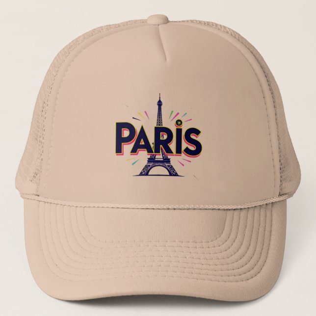 City of Ljus: Bold Paris Typography Art Keps (Framsida)