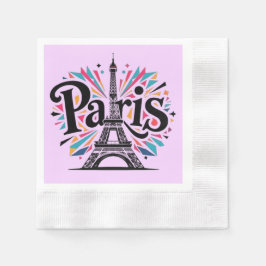 City of Ljus: Bold Paris Typography Art Pappersservett