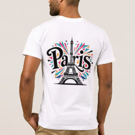 City of Ljus: Bold Paris Typography Art T Shirt