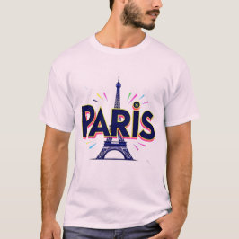 City of Ljus: Bold Paris Typography Art T Shirt