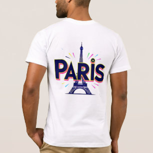 City of Ljus: Bold Paris Typography Art T Shirt