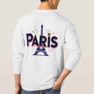 City of Ljus: Bold Paris Typography Art T Shirt