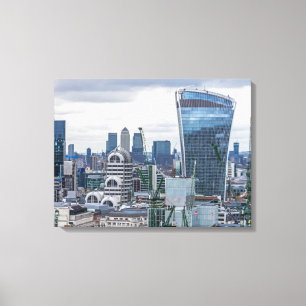 City of London byggnad view kanvastryck