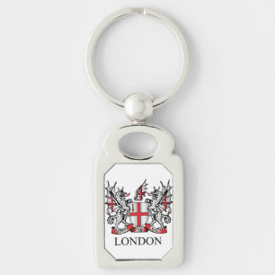 City of London jackar av arm Rektangulärt Silverfärgad Nyckelring