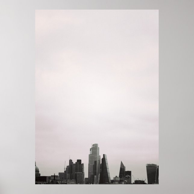 City of London Siluett Poster (Framsidan)