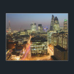 City of London Skyline At Sunset Vykort<br><div class="desc">City of London Skyline At Sunset.</div>