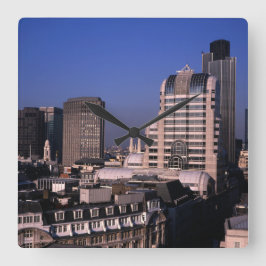 City of London Skyline Fyrkantig Klocka