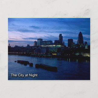 City of London vykort på natten