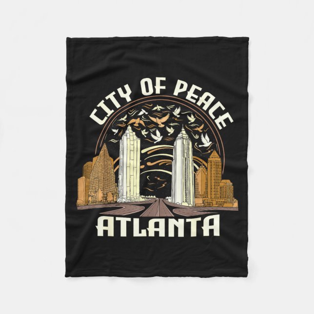 City Of Peace Atlanta Souvenir Men Women Georgia A Fleecefilt (Framsidan)