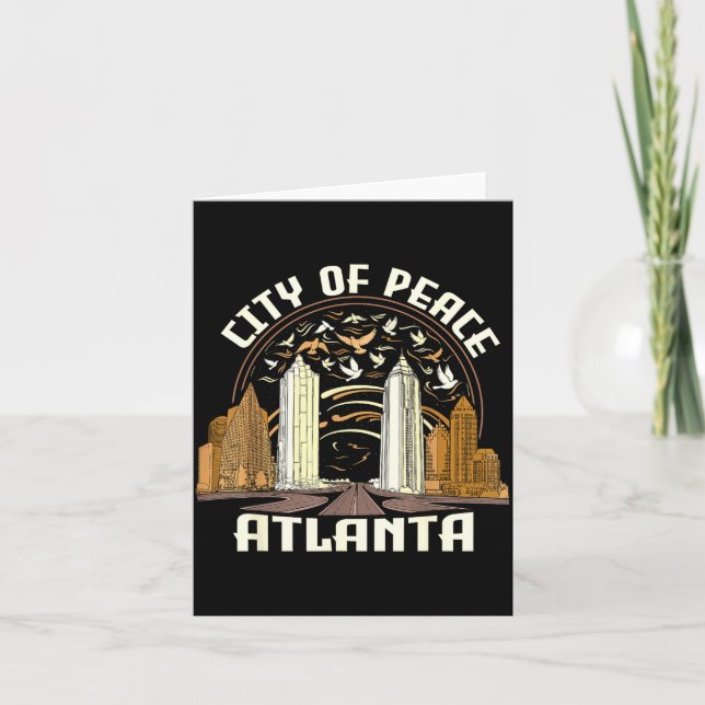 City Of Peace Atlanta Souvenir Men Women Georgia A Kort (Framsida)