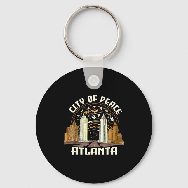 City Of Peace Atlanta Souvenir Men Women Georgia A Nyckelring (Framsida)