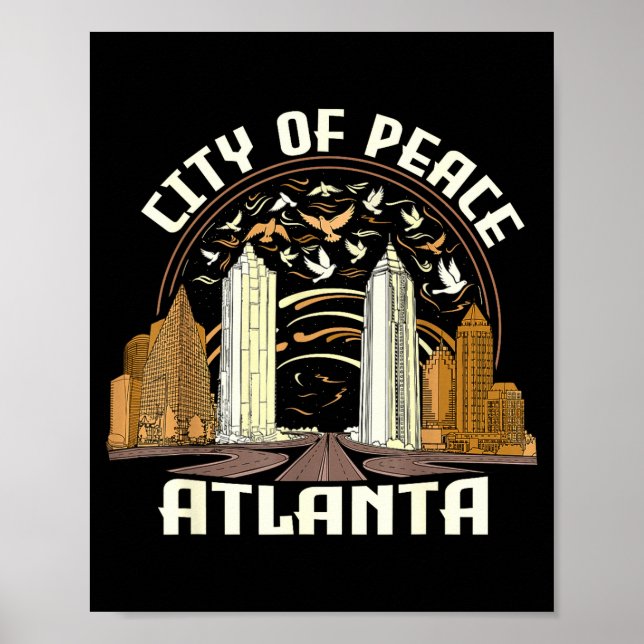 City Of Peace Atlanta Souvenir Men Women Georgia A Poster (Framsidan)