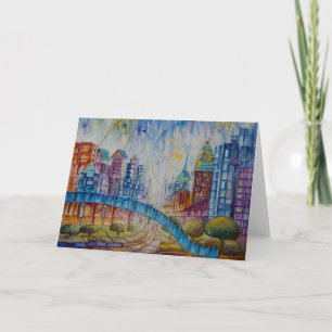 City of Peace Greeting Card Kort