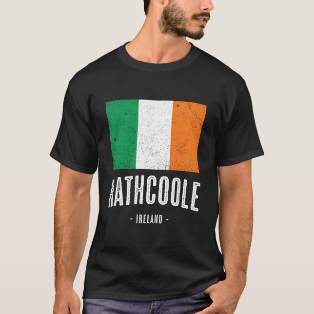 City Of Rathe Ireland Irish Flag T Shirt (Framsida)