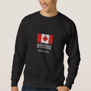 City of Revelstoke Canada Canadian Flagga Merch Zi Lång Ärmad Tröja