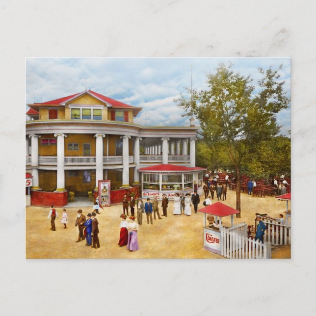 City - OH - Chester Park Klubb House 1909 Vykort (Framsida)