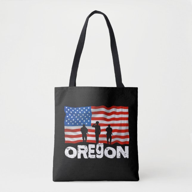 City Oregon American Flagga Tygkasse (Framsida)