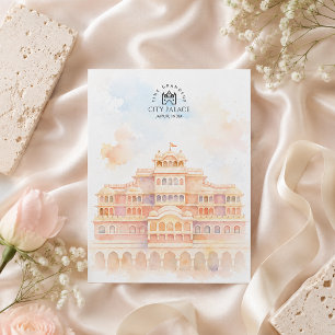 City Palace Jaipur Arkitektur Landskap Helg Vykort
