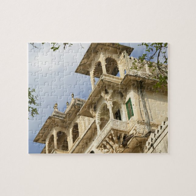 City Palace, Udaipur, Rajasthan, Indien Pussel (Horisontell)