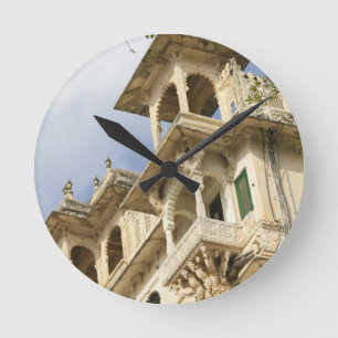 City Palace, Udaipur, Rajasthan, Indien Rund Klocka