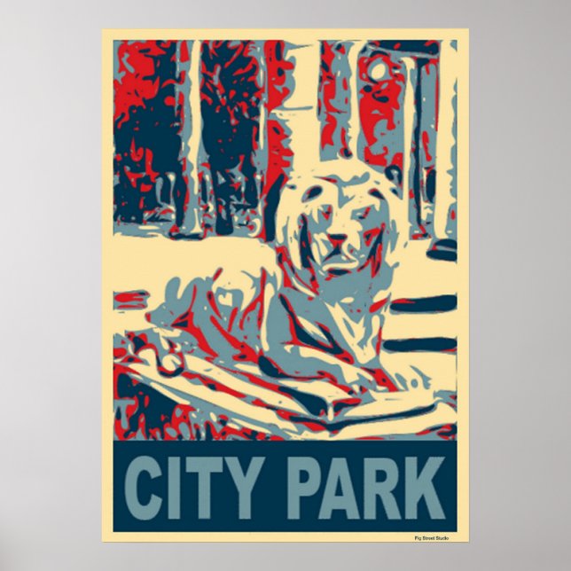 City Park Lejon Poster (Framsidan)