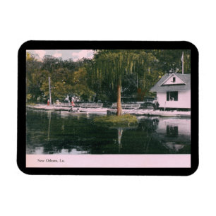 City Park, New Orleans 1909 Vintage Magnet