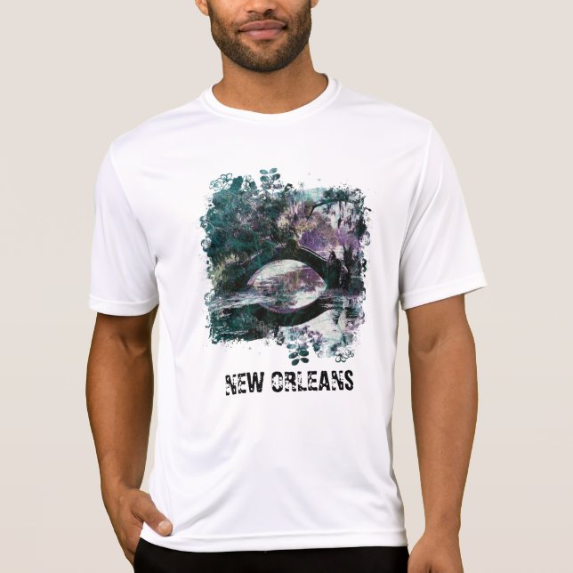 *~* City Park New Orleans Bridge T Shirt (Framsida)