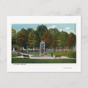 City Park och Fontän Vykort