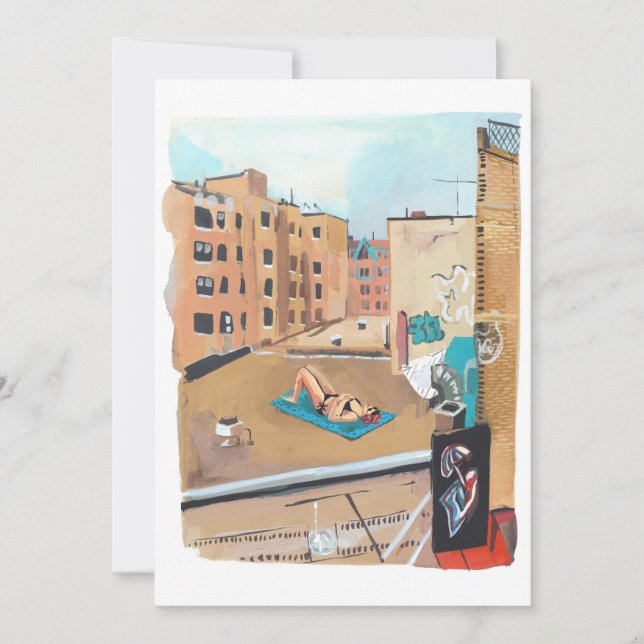 City Rooftop Beach Inbjudningar (Framsida)