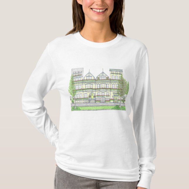 City Rowhome Långärmad Tshirt T Shirt (Framsida)