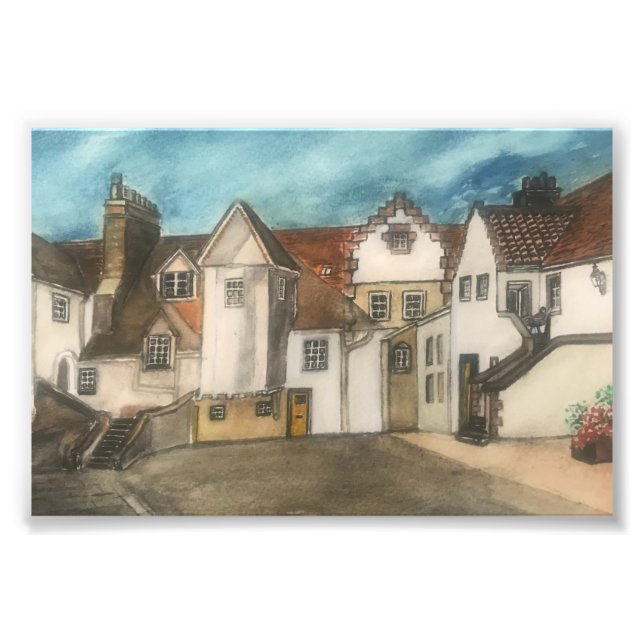 City Scape Edinburgh Close Print by John Gilholly Fototryck (Framsidan)