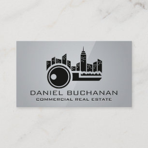 City Scape Skyline NYCKEL LOGOTYP Real Gods Visitkort