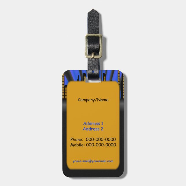 City Scapes Luggage Tag Bagagebricka (Vertikal Framsida)