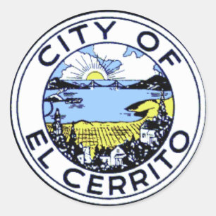 City Seal of El Cerrito, Kalifornien Runt Klistermärke