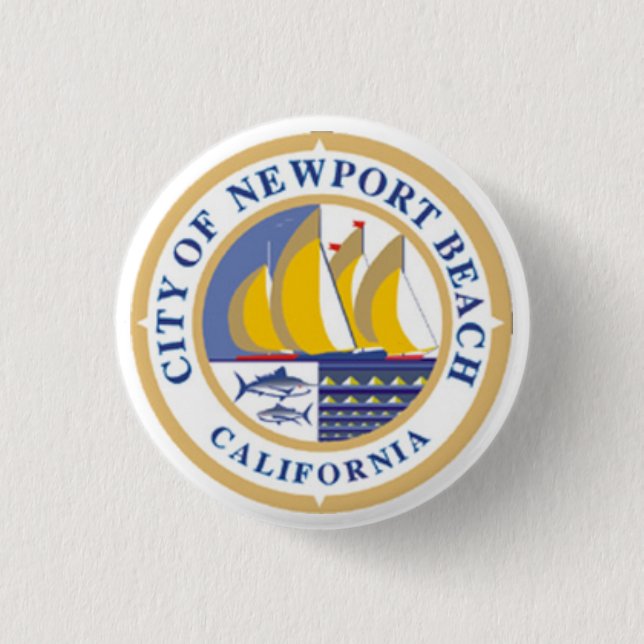 City Seal of Newport Beach, Kalifornien Knapp (Framsida)