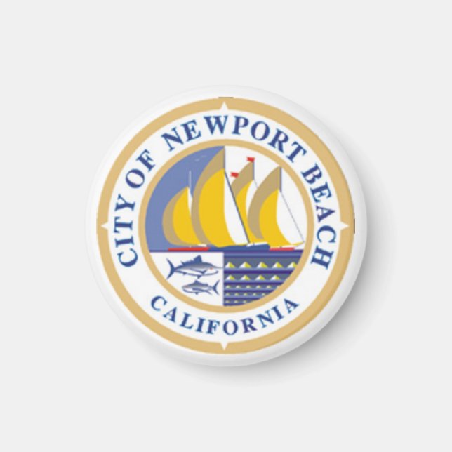 City Seal of Newport Beach, Kalifornien Magnet (Framsidan)
