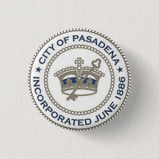 City Seal of Pasadena, Kalifornien Knapp (Framsida)