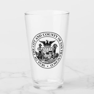 City Seal of San Francisco (Kalifornien, USA) Glaskopp