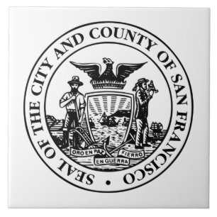 City Seal of San Francisco (Kalifornien, USA) Kakelplatta