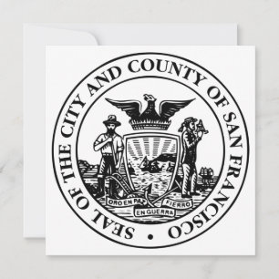 City Seal of San Francisco (Kalifornien, USA) Kort