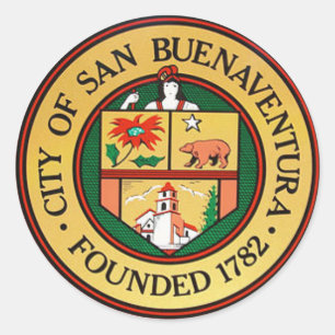 City Seal of Ventura, Kalifornien Runt Klistermärke