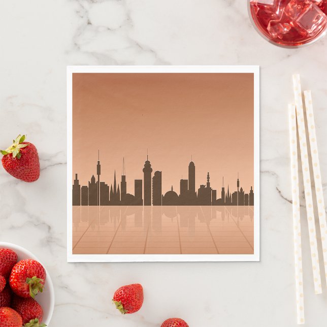 City Skyline at Dawn Papper Napkins Pappersservett (Skapare uppladdad)