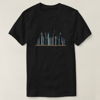 City Skyline Bookshelf - Minimalist T-Shirt Unisex