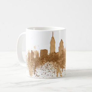 City Skyline Coffee Stain Art Kaffemugg