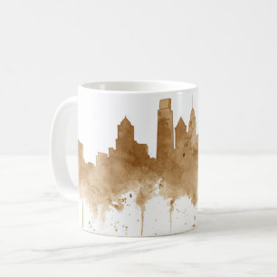 City Skyline Coffee Stain Art Kaffemugg
