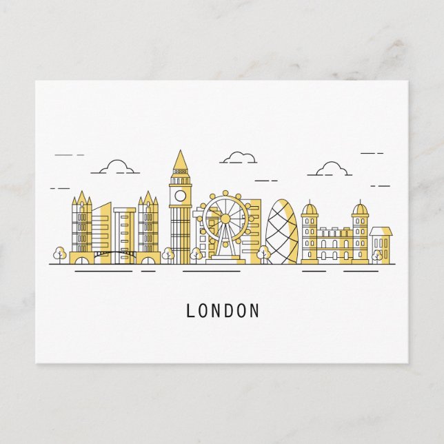 City Skyline | London, England Vykort (Framsida)