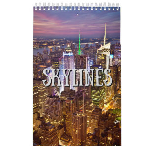 City Skyline Månadskalender Kalender